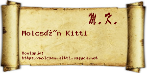 Molcsán Kitti névjegykártya
