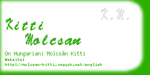 kitti molcsan business card